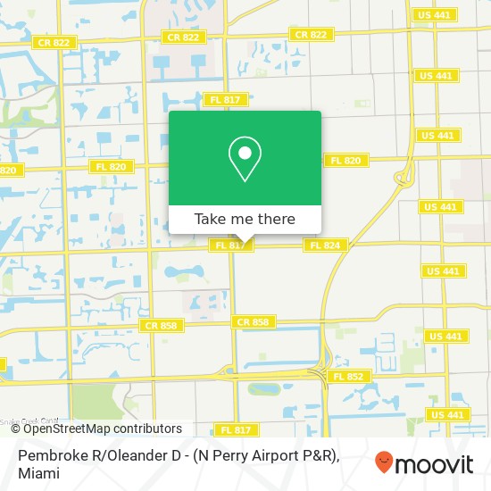 Mapa de Pembroke R / Oleander D - (N Perry Airport P&R)