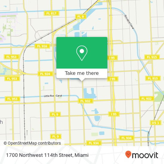 1700 Northwest 114th Street map