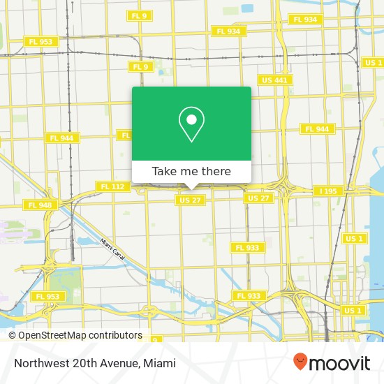 Northwest 20th Avenue map