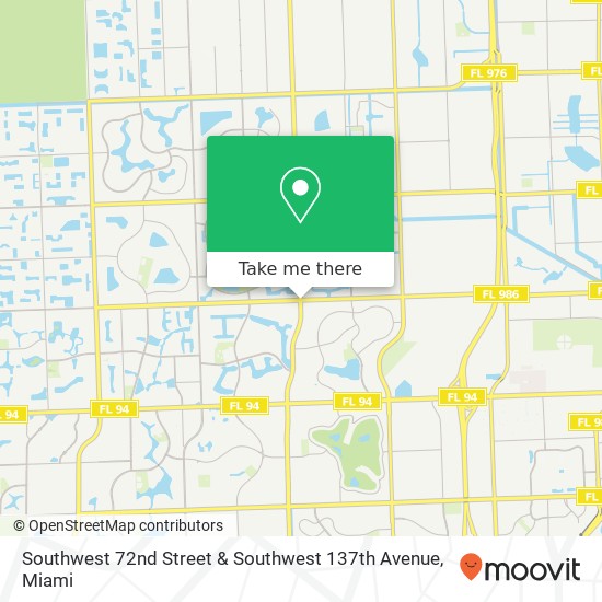 Mapa de Southwest 72nd Street & Southwest 137th Avenue