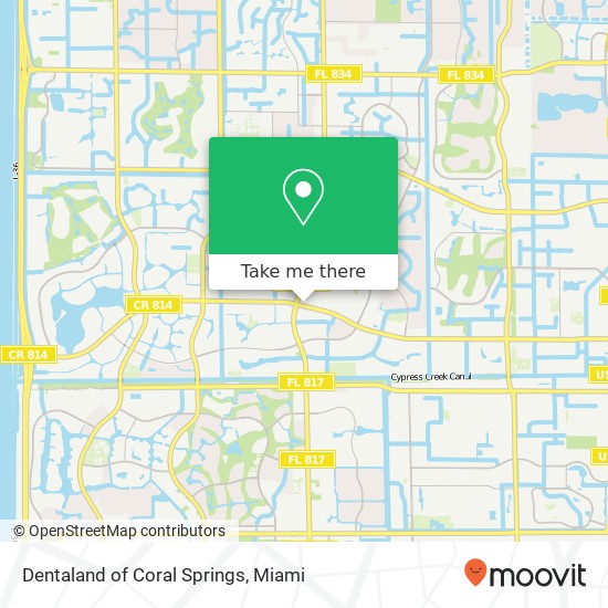 Dentaland of Coral Springs map