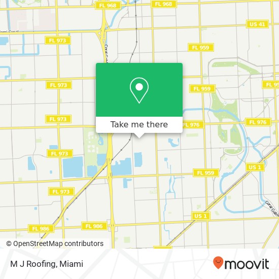 M J Roofing map