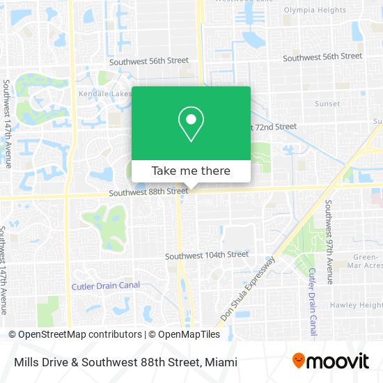 Mills Drive & Southwest 88th Street map