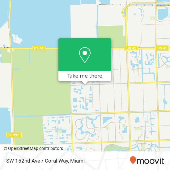 SW 152nd Ave / Coral Way map