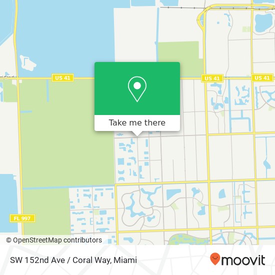 Mapa de SW 152nd Ave / Coral Way