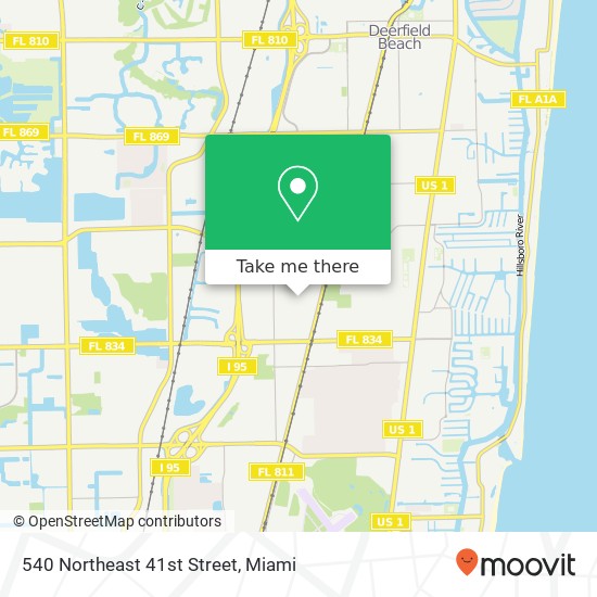 540 Northeast 41st Street map