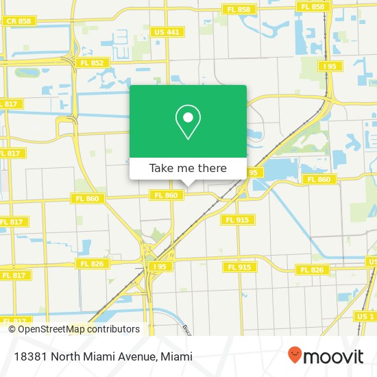 18381 North Miami Avenue map