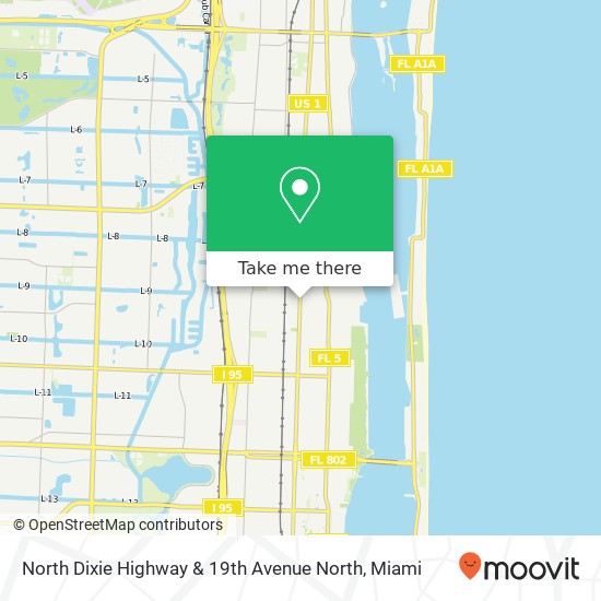 Mapa de North Dixie Highway & 19th Avenue North