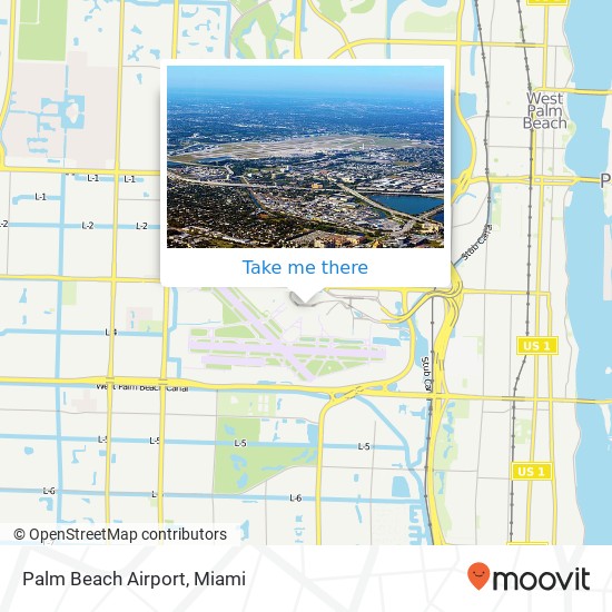 Palm Beach Airport map