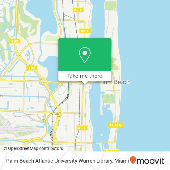 Palm Beach Atlantic University Warren Library map
