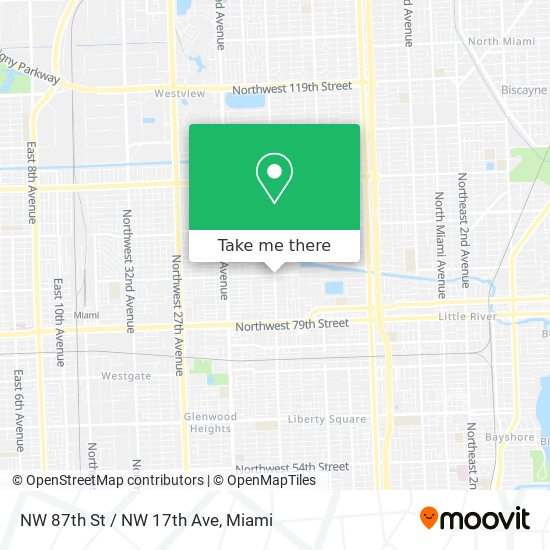 Mapa de NW 87th St / NW 17th Ave