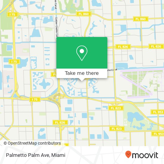 Mapa de Palmetto Palm Ave