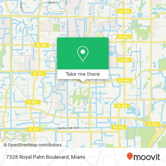 7328 Royal Palm Boulevard map