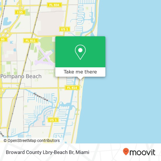 Mapa de Broward County Lbry-Beach Br