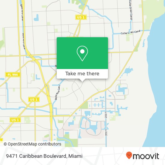 9471 Caribbean Boulevard map