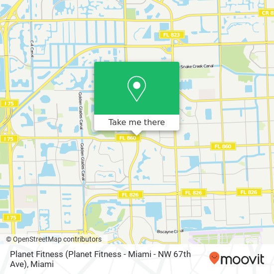 Mapa de Planet Fitness (Planet Fitness - Miami - NW 67th Ave)
