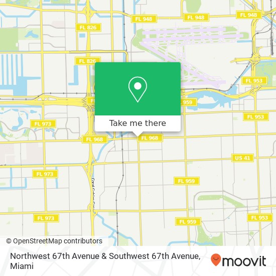 Northwest 67th Avenue & Southwest 67th Avenue map
