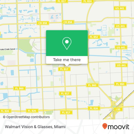 Mapa de Walmart Vision & Glasses