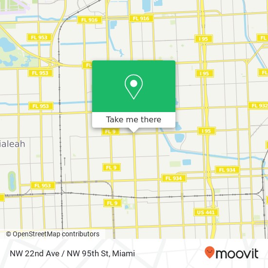 NW 22nd Ave / NW 95th St map