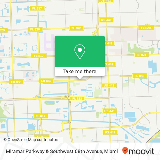 Miramar Parkway & Southwest 68th Avenue map