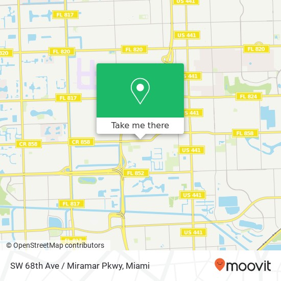 SW 68th Ave / Miramar Pkwy map