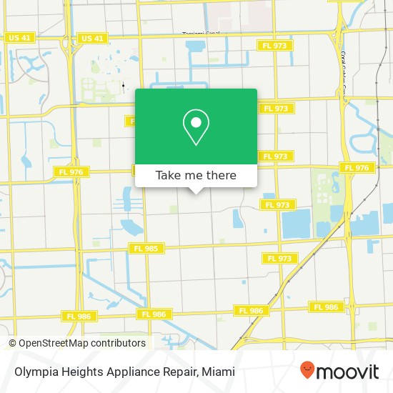 Olympia Heights Appliance Repair map