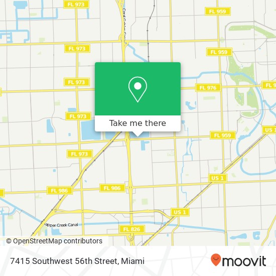 7415 Southwest 56th Street map
