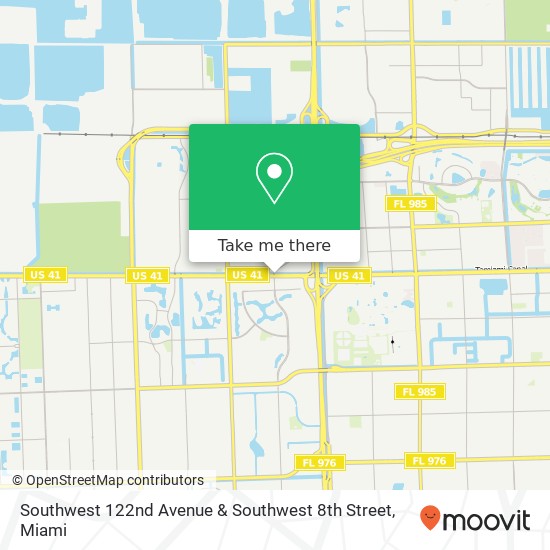 Southwest 122nd Avenue & Southwest 8th Street map