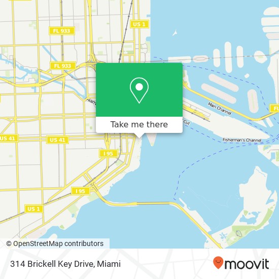 314 Brickell Key Drive map