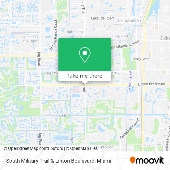 South Military Trail & Linton Boulevard map