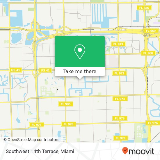 Mapa de Southwest 14th Terrace