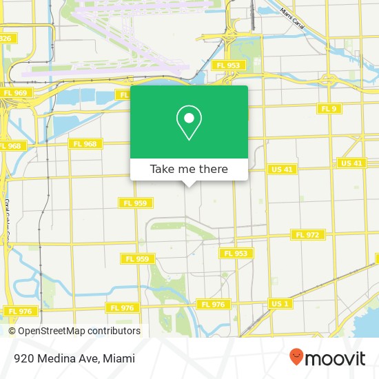 920 Medina Ave map
