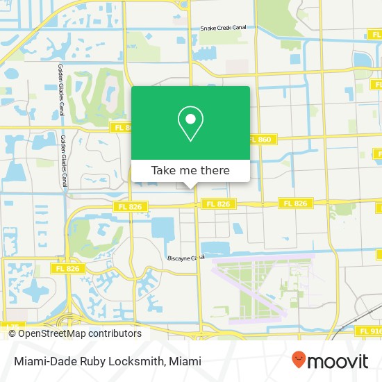 Miami-Dade Ruby Locksmith map