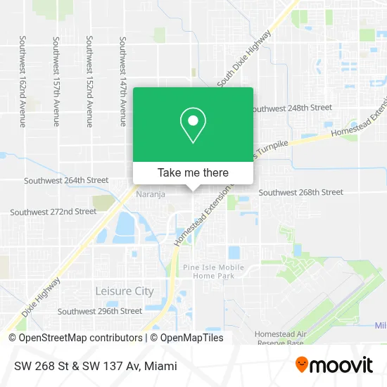 SW 268 St & SW 137 Av map