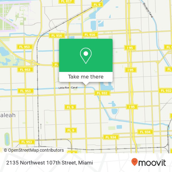 2135 Northwest 107th Street map