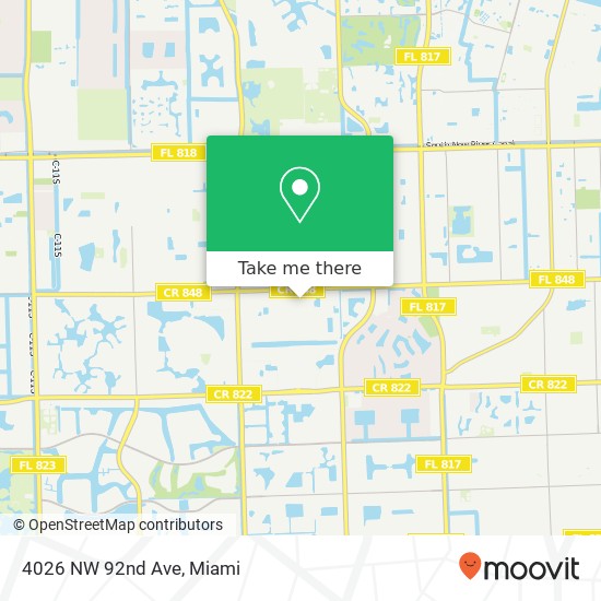 4026 NW 92nd Ave map