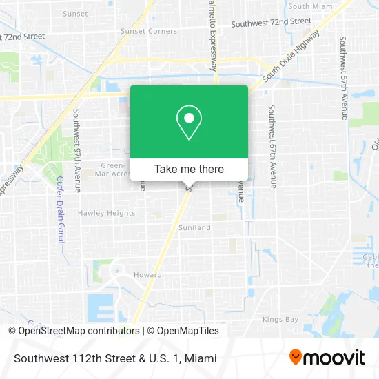 Mapa de Southwest 112th Street & U.S. 1