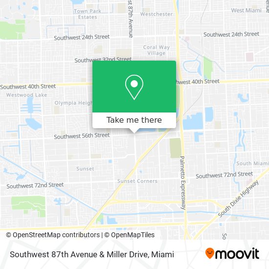 Southwest 87th Avenue & Miller Drive map