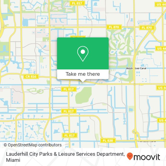 Mapa de Lauderhill City Parks & Leisure Services Department