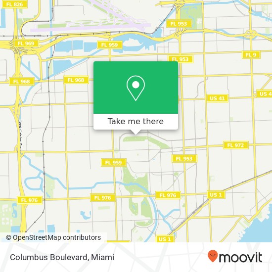 Mapa de Columbus Boulevard