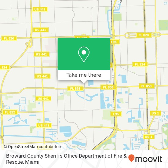 Broward County Sheriffs Office Department of Fire & Rescue map