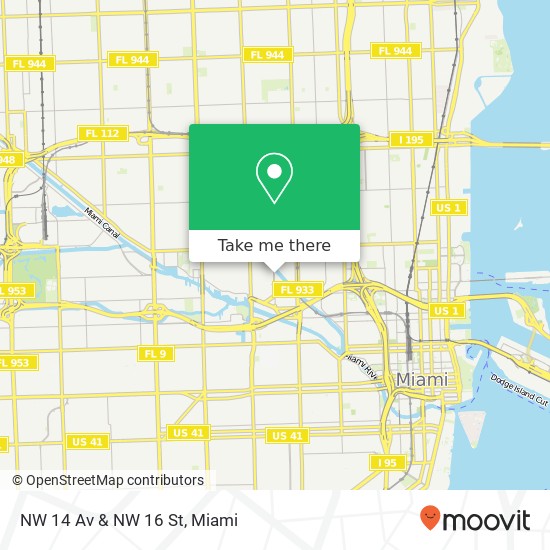 NW 14 Av & NW 16 St map