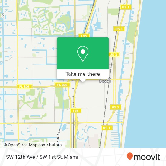 SW 12th Ave / SW 1st St map