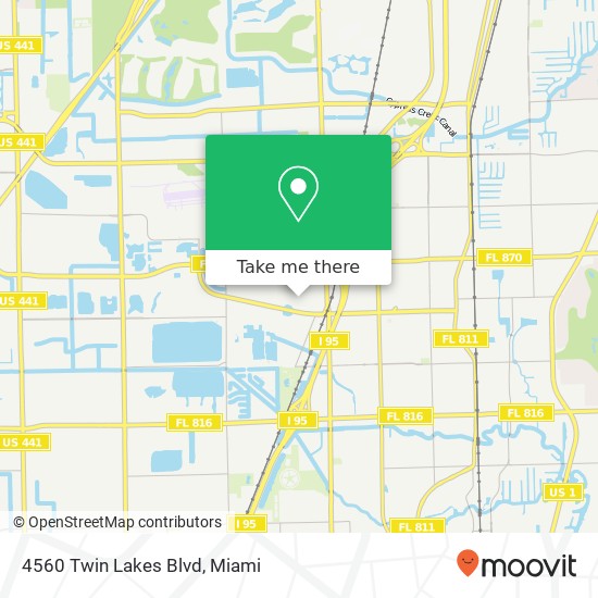 Mapa de 4560 Twin Lakes Blvd