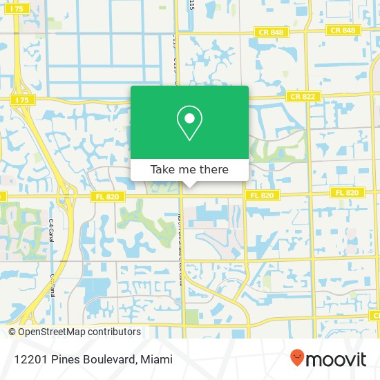 12201 Pines Boulevard map