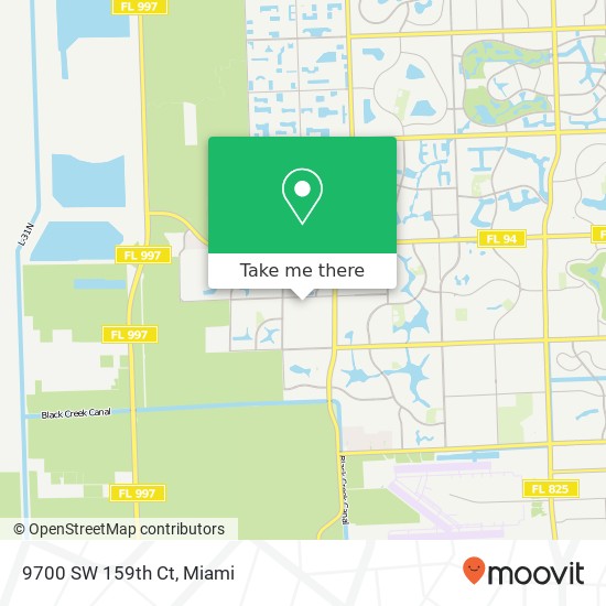 9700 SW 159th Ct map