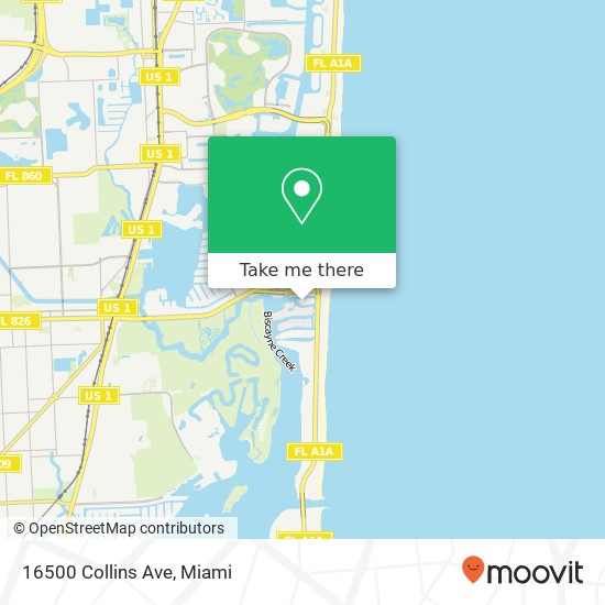 16500 Collins Ave map