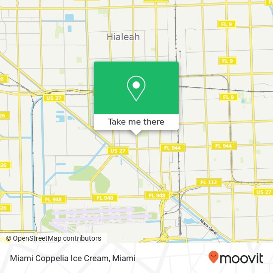 Miami Coppelia Ice Cream map
