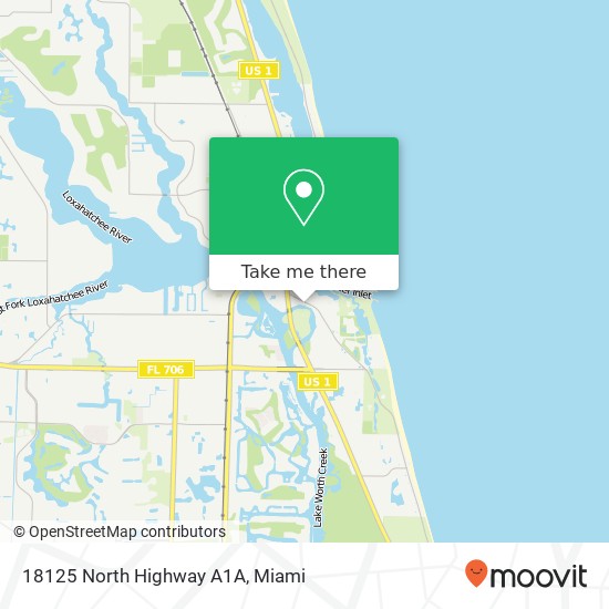 Mapa de 18125 North Highway A1A