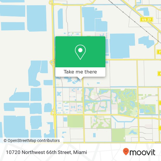 10720 Northwest 66th Street map